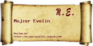 Mojzer Evelin névjegykártya