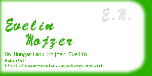 evelin mojzer business card